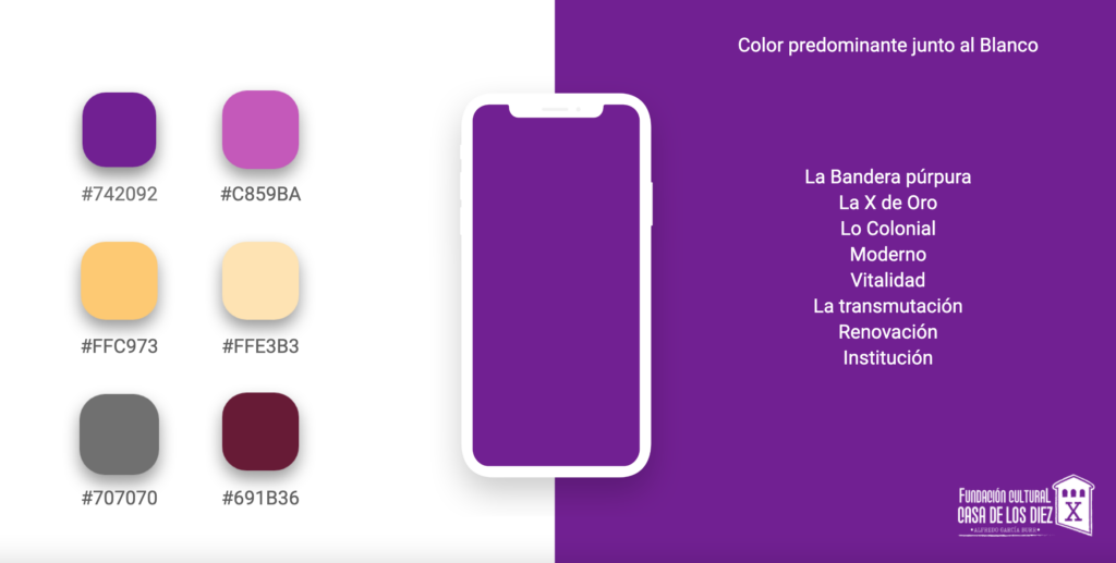 Propuesta de conceptos y tabla cromática para Casa de Los Diez